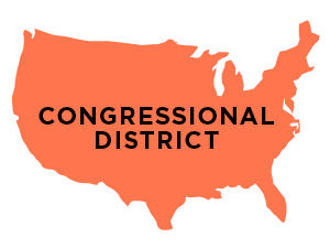 Map of United States &quot;NIFA funding by congressional district; 114th congress&quot;