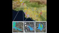 Views from NASA's Methane Source Finder, a tool that provides methane data for the state of California. The data are derived from airborne remote-sensing, surface-monitoring networks and satellites and are presented on an interactive map alongside infrastructure information. Credit: NASA/JPL-Caltech 