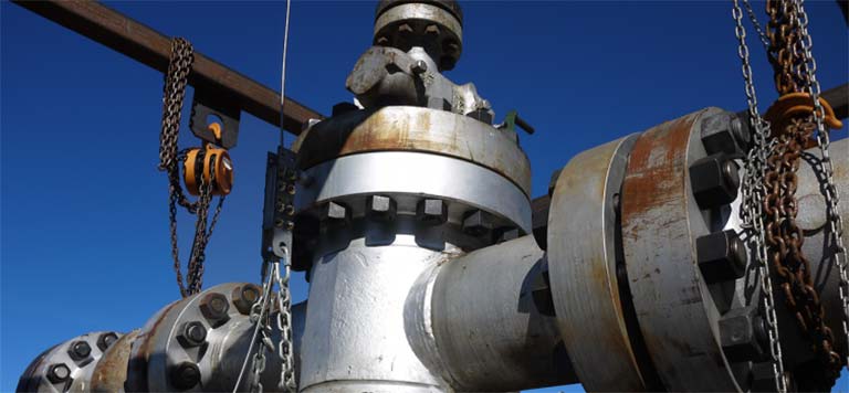 Photo of large gears on a drilling apparatus