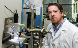 Paul Abraham uses mass spectrometry to study proteins.