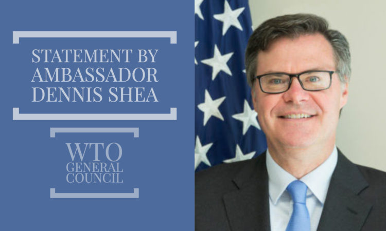 Ambassador Shea Statement at WTO Heads of Delegation meeting on fisheries subsidies