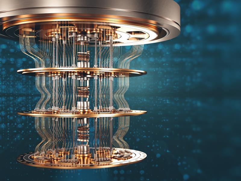 Artist's rendering of a quantum computer.