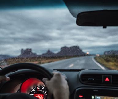 A driver is assisted while driving.