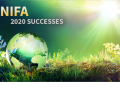 NIFA 2020 Review of Successes. Image of globe in grass, courtesy of Adobe Stock.