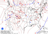 Latest United States (CONUS) surface analysis without observations