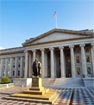 The Department of the Treasury building in Washington, D.C. The department works with states to implement the SSBCI program, which was created as part of the Small Business Jobs Act of 2010.