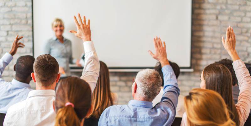 Raised Hands at Seminar