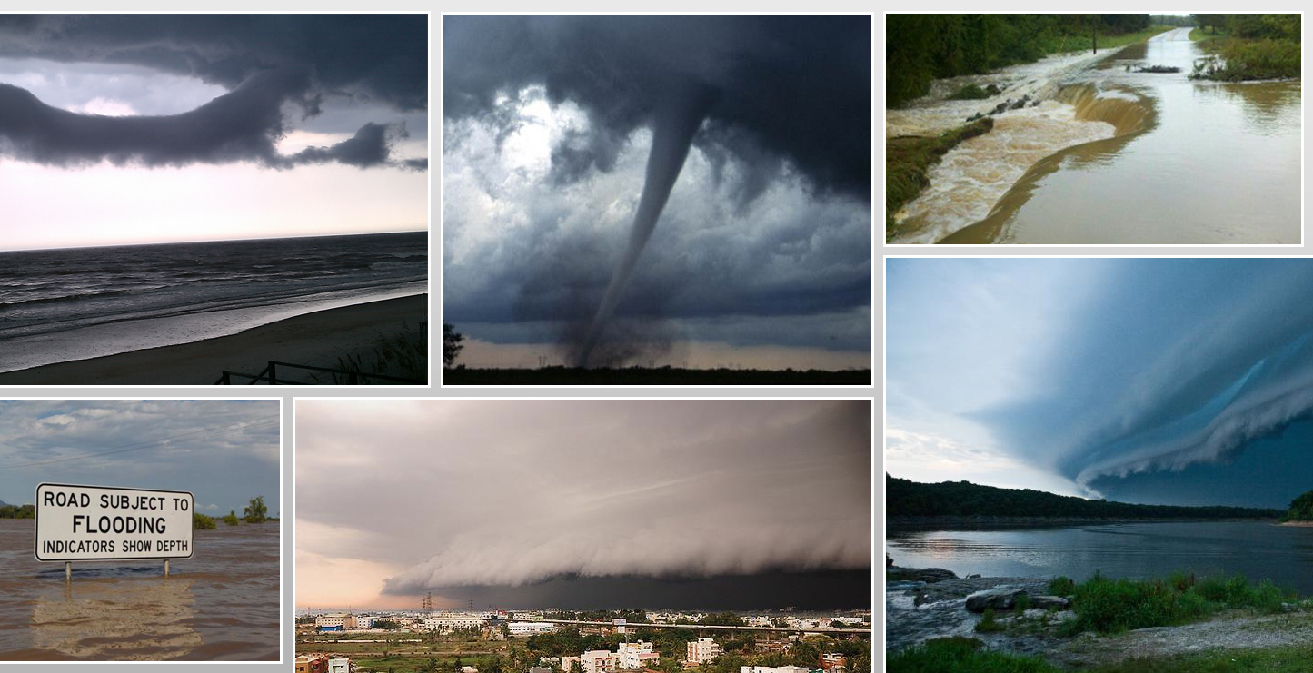 Montage of extreme weather photos