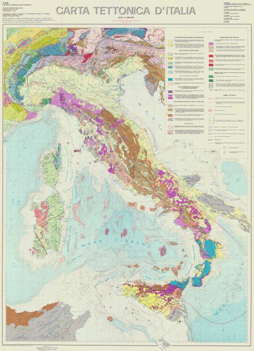 Map of Italia, Carta Tettonica d'