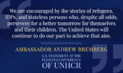 Ambassador Andrew Bremberg at the Pledging Conference of UNHCR