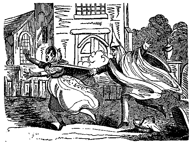 The Hammersmith Ghost frightening a woman (Source: The Newgate Calendar, 1780 edition, Part III, http://www.exclassics.com/newgate/ngconts.htm.) 