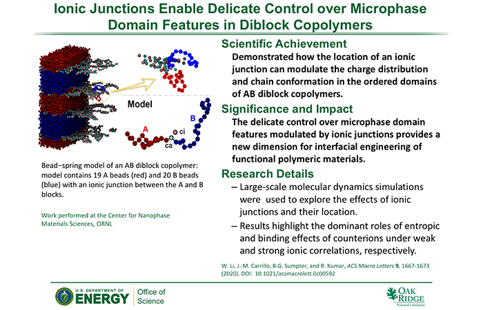 Ionic Junctions Enable Delicate Control over Microphase Domain Features in Diblock Copolymers