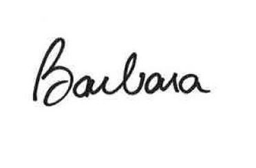 Barbara's signature, CNCS CEO