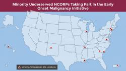 Minority Underserved NCORP Sites Taking Part in the Early Onset Malignancy Initiative