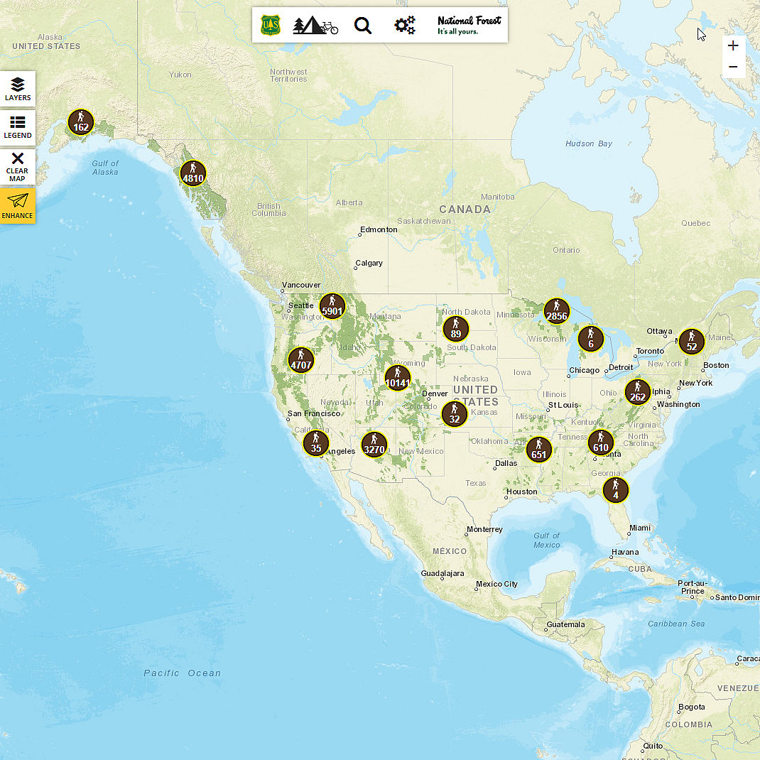 National Forest Visitor Map image