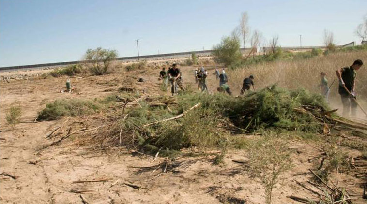 Hunters Hole Clean Up by Border Patrol Scouts - Photo by Fred Phillips Consulting, LLC