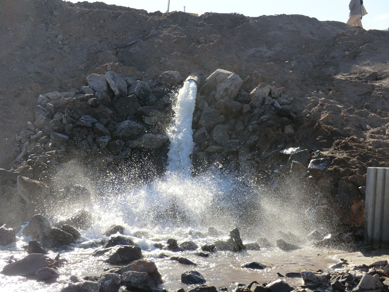 Hunters Hole Construction, January 2012 - Photo by Reclamation