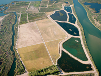 Aerial view of Imperial Ponds Conservation Area looking south - Photo by Reclamation