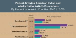 U.S. Census Bureau Graphic on Fastest-Growing American Indian and Alaska Native Populations from 2010-2019.