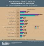 U.S. Census Bureau Graphic on Fastest-Growing American Indian and Alaska Native Populations from 2010-2019.