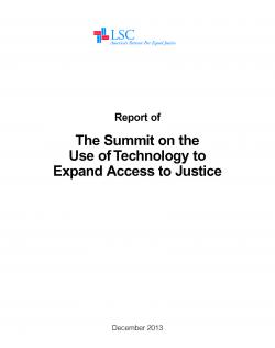 Report of The Summit on the Use of Technology to Expand Access to Justice