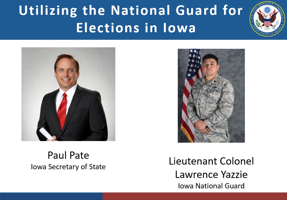 Title slide with headshots of SOS Paul Pate and Lt Col Lawrence Yazzie