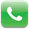 Green icon with white phone.