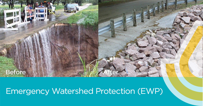 Image of the Emergency Watershed Protection Program Before and After Picture