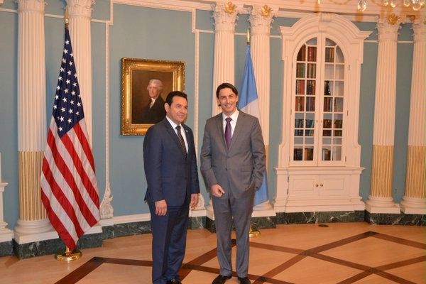 Special Envoy Hochstein meets with Guatemalan President Jimmy Morales for a discussion on regional energy security. 