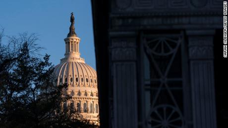 The Capitol dome is seen early Wednesday morning before Amb. William Taylor And Deputy Assistant Secretary Of State George Kent testify at the first public impeachment hearing before the House Intelligence Committee on Capitol Hill November 13, 2019 in Washington, DC.