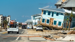 Hurricane Michael made landfall near Mexico Beach, Florida on October 10, 2018. The category 5 hurricane came ashore with 160 mph winds and strong storm surge.