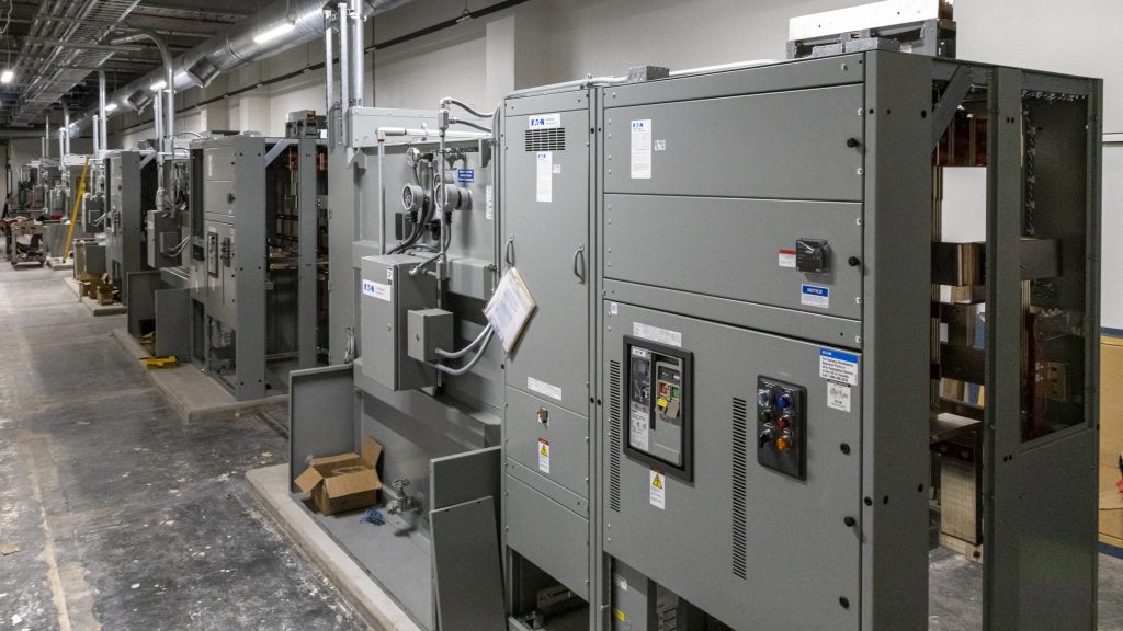 Frontier data center construction electrical transformers