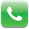 Green icon with a white phone.
