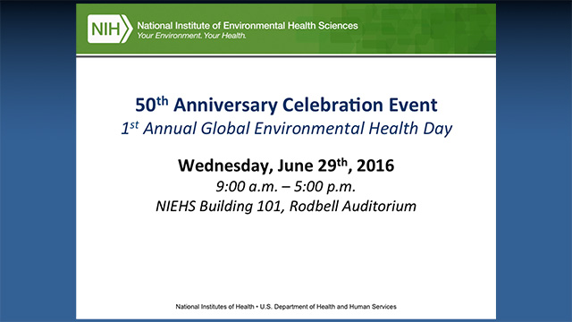 Annual Global Environmental Health Day – June 29, 2016