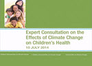 Effects of Climate Change on Children’s Health – July 10, 2014
