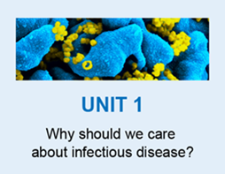 Four learning module units. Unit 1: Why should we care about infectious disease?