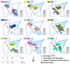 Image of the analysis that includes the identification of a suite of candidate benchmark networks options (e.g., N1-9, figure above) for ecoregions across the study area. 