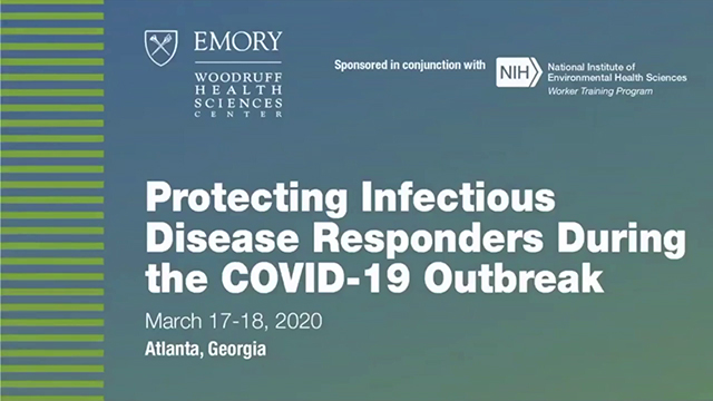 WTP Workshop - Protecting Infectious Disease Responders During the COVID-19 Outbreak