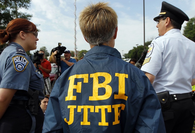 FBI Agent in Joint Terrorism Task Force Jacket (AP Photo)