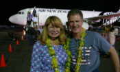 U.S. Ambassador Scott Brown and Mrs. Gail Brown arrive in Beautiful Samoa for their inaugural trip. Photo credit: U.S. Department of State.