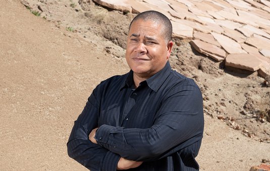 Bill Allen in the Mars Yard at JPL