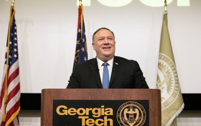 Secretary of State Michael R. Pompeo urged U.S. universities to protect academic freedom from the Chinese Communist Party's attempts to undermine it.