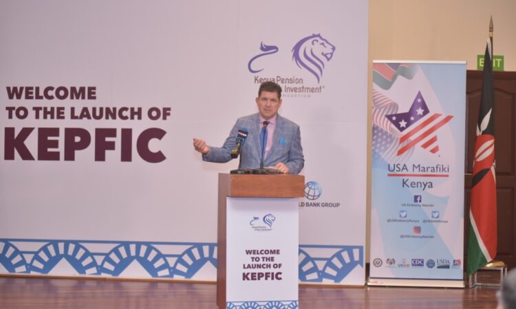 Photo 1 – U.S Ambassador to Kenya Kyle McCarter launches the Kenya Pension Fund Investment Consortium(KEPFIC).