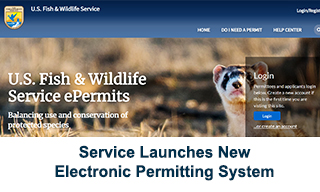 An image of the ePermits homescreen with text: "Service Launches New Electronic Permitting System"