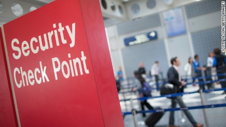 A sign directs travelers to a security checkpoint staffed by Transportation Security Administration workers at O&#39;Hare Airport on June 2, 2015 in Chicago, Illinois.