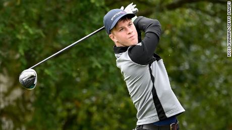 SUTTON COLDFIELD, ENGLAND - AUGUST 26:  Brendan Lawlor of Ireland in action during a practice round prior to the ISPS HANDA UK Championship at The Belfry on August 26, 2020 in Sutton Coldfield, England. (Photo by Ross Kinnaird/Getty Images)