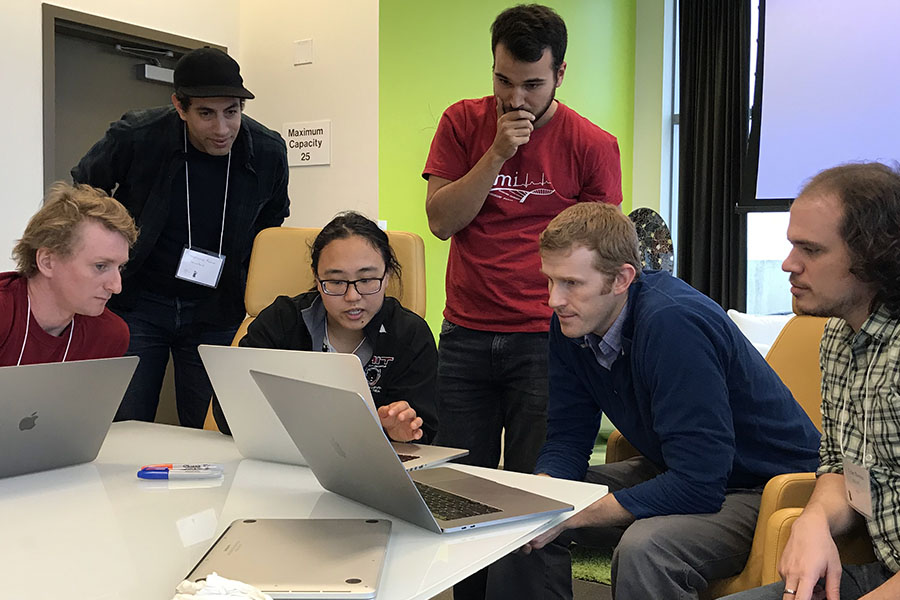 Scientists collaborate at the January 2018 NCATS Data Hackathon