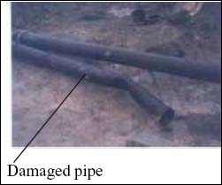 Figure 5 Damaged pipe