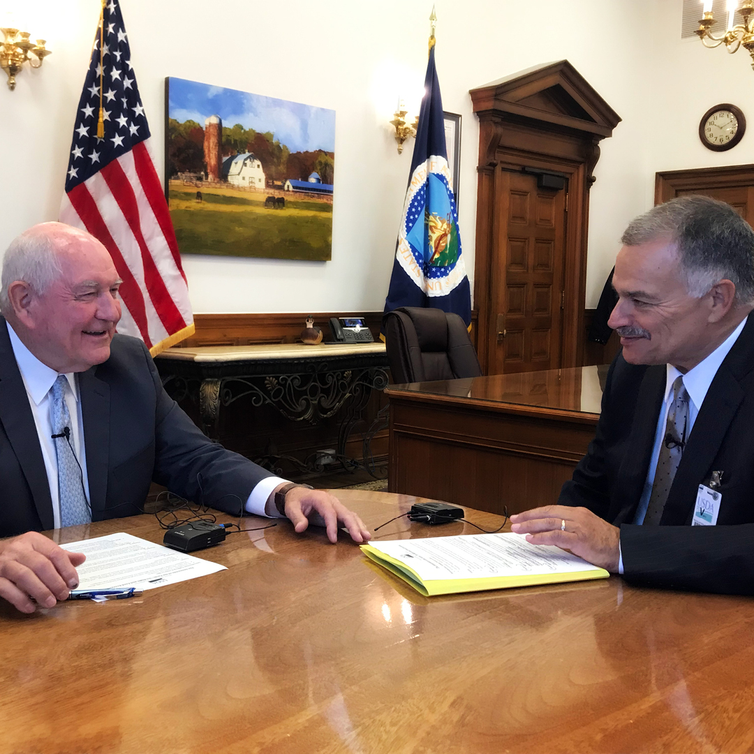 Secretary Perdue and Max Armstrong