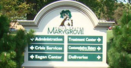 Sign at the entrance of Marygrove